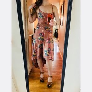 Strappy High Low Midi Dress